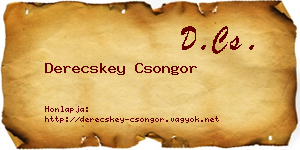 Derecskey Csongor névjegykártya