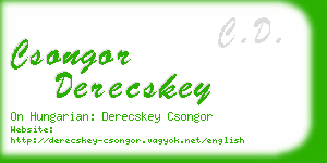 csongor derecskey business card